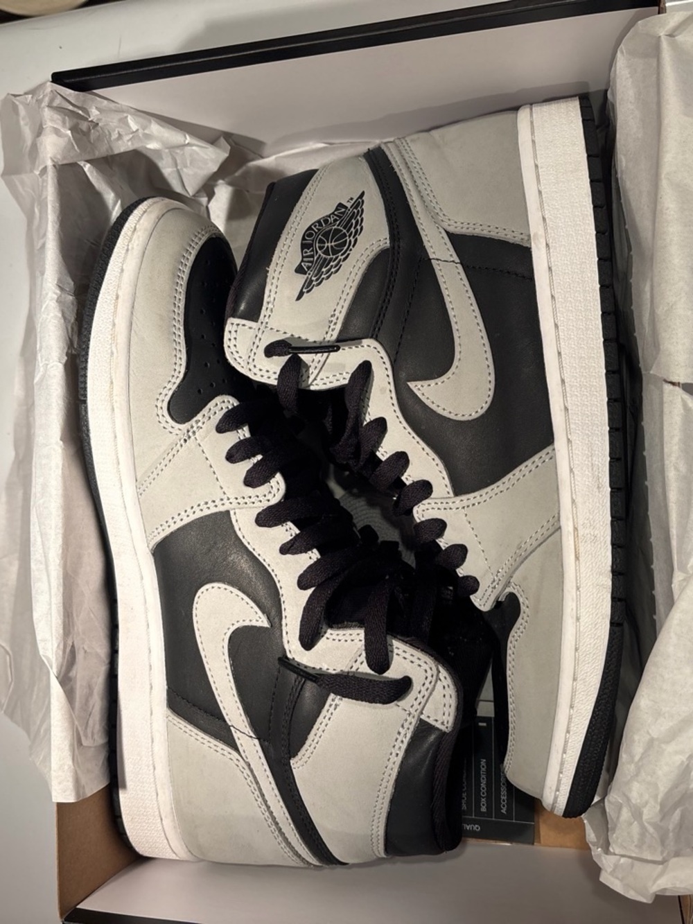 Jordan 1 Mid — Black and Light Gray Men's Sneakers